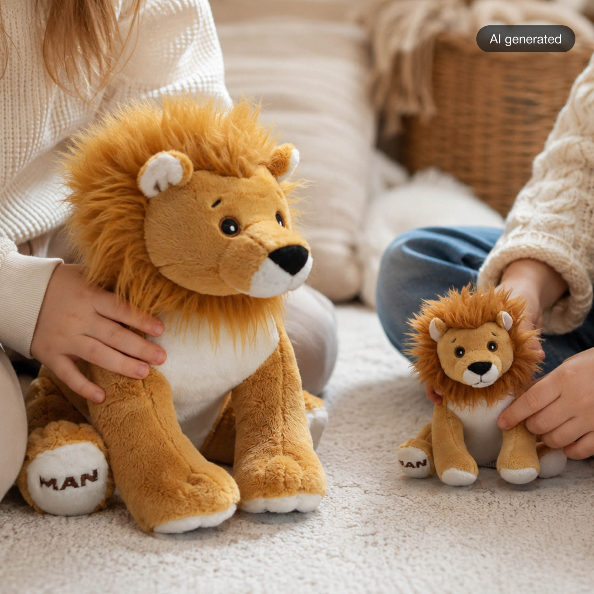 Plush lion recycled PET 10,63 in