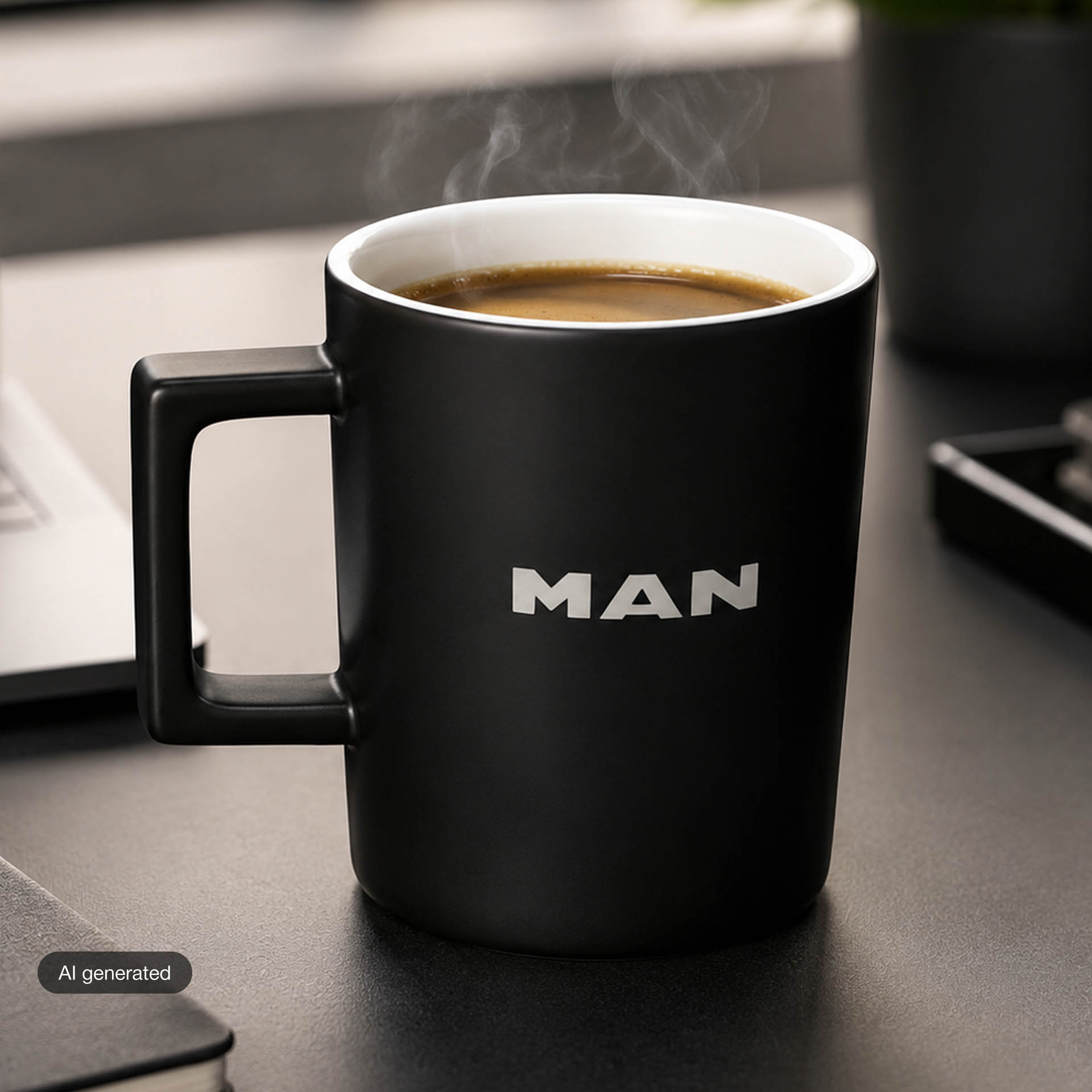 Black ceramic mug 300 ml