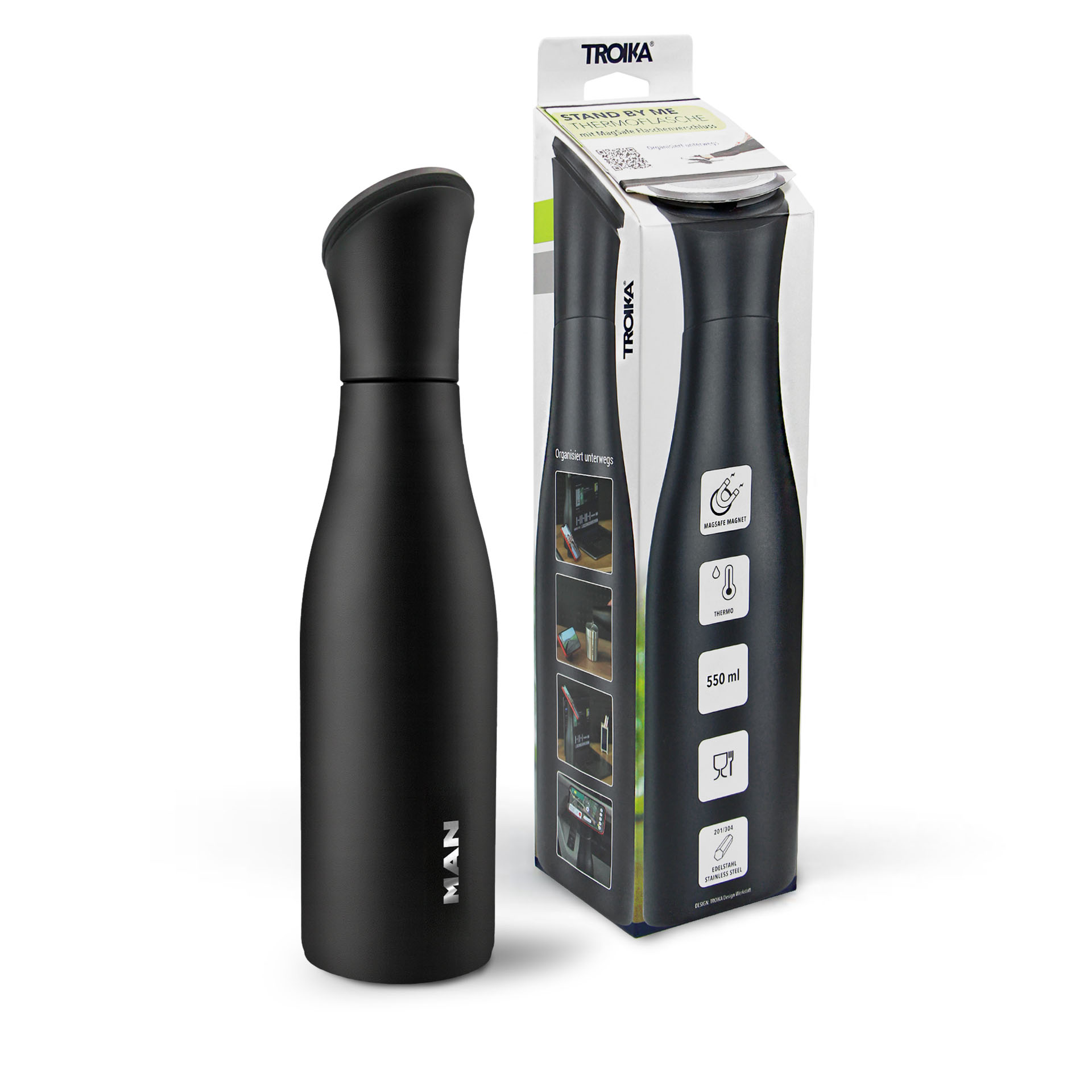 Isolierflasche mit MagSafe Halterung