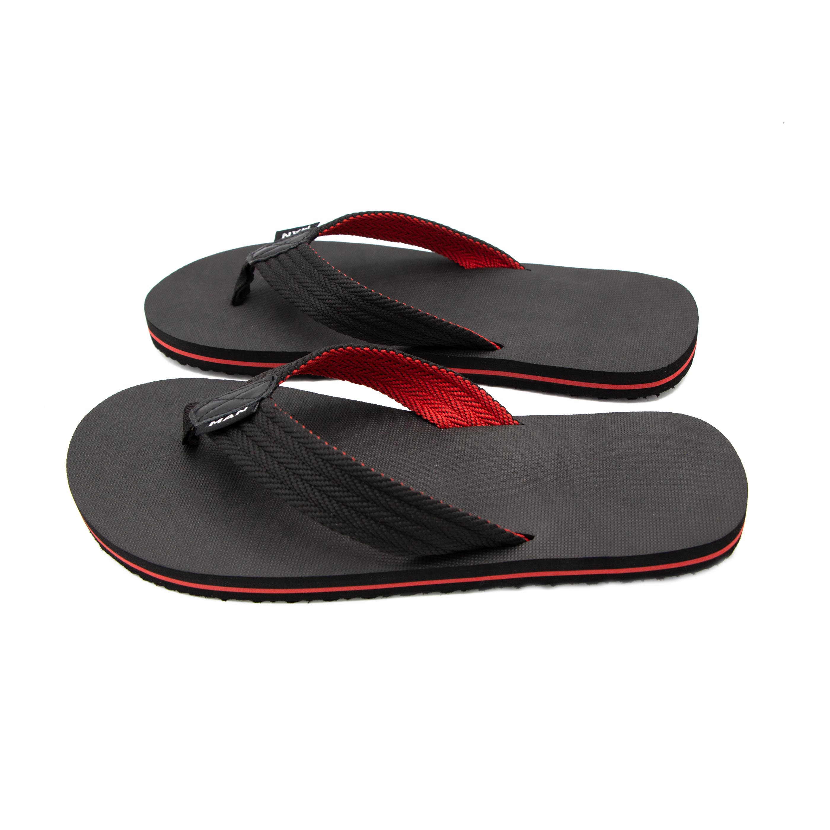 Badeschuhe Flip Flops schwarz-rot