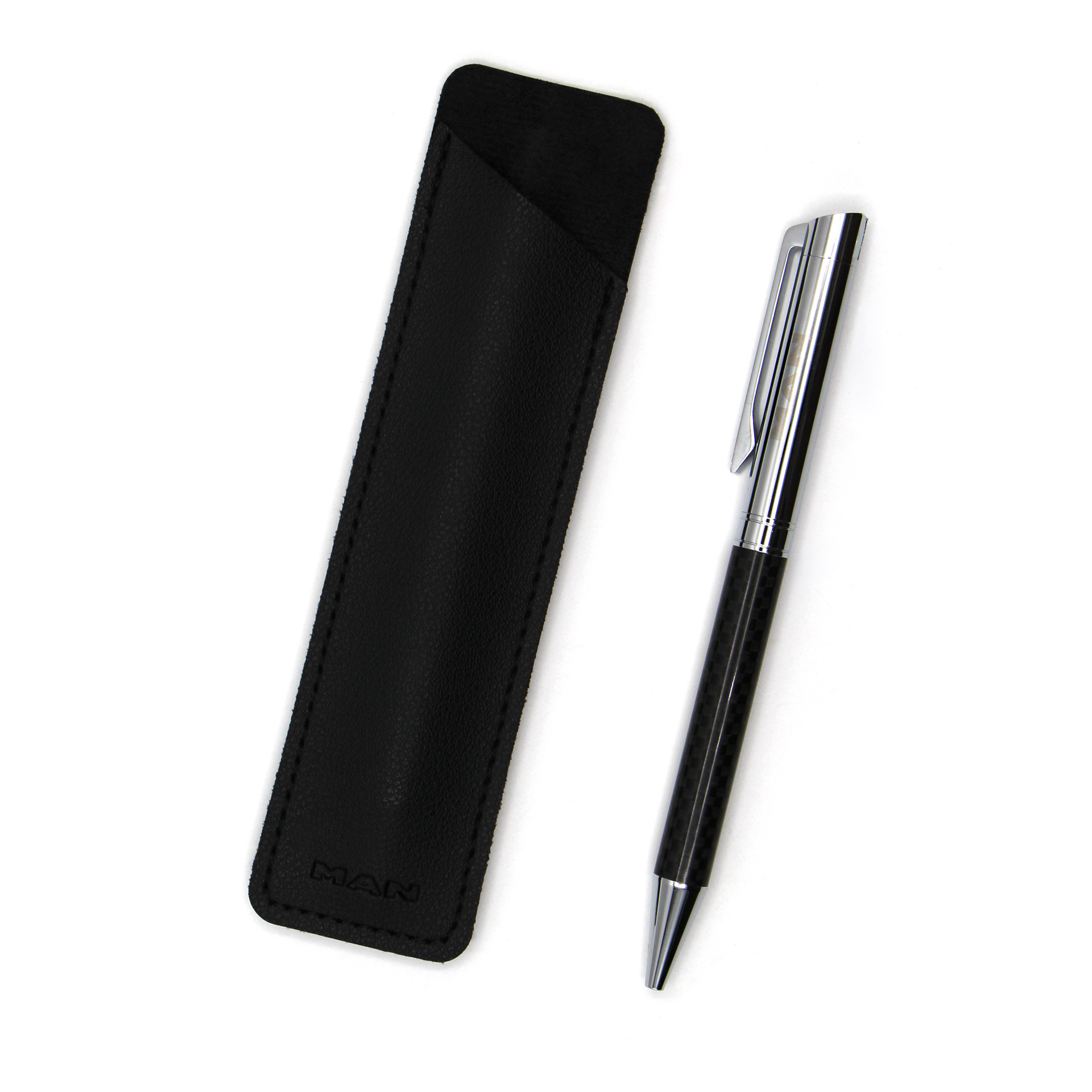 Stylo à bille aspect carbone