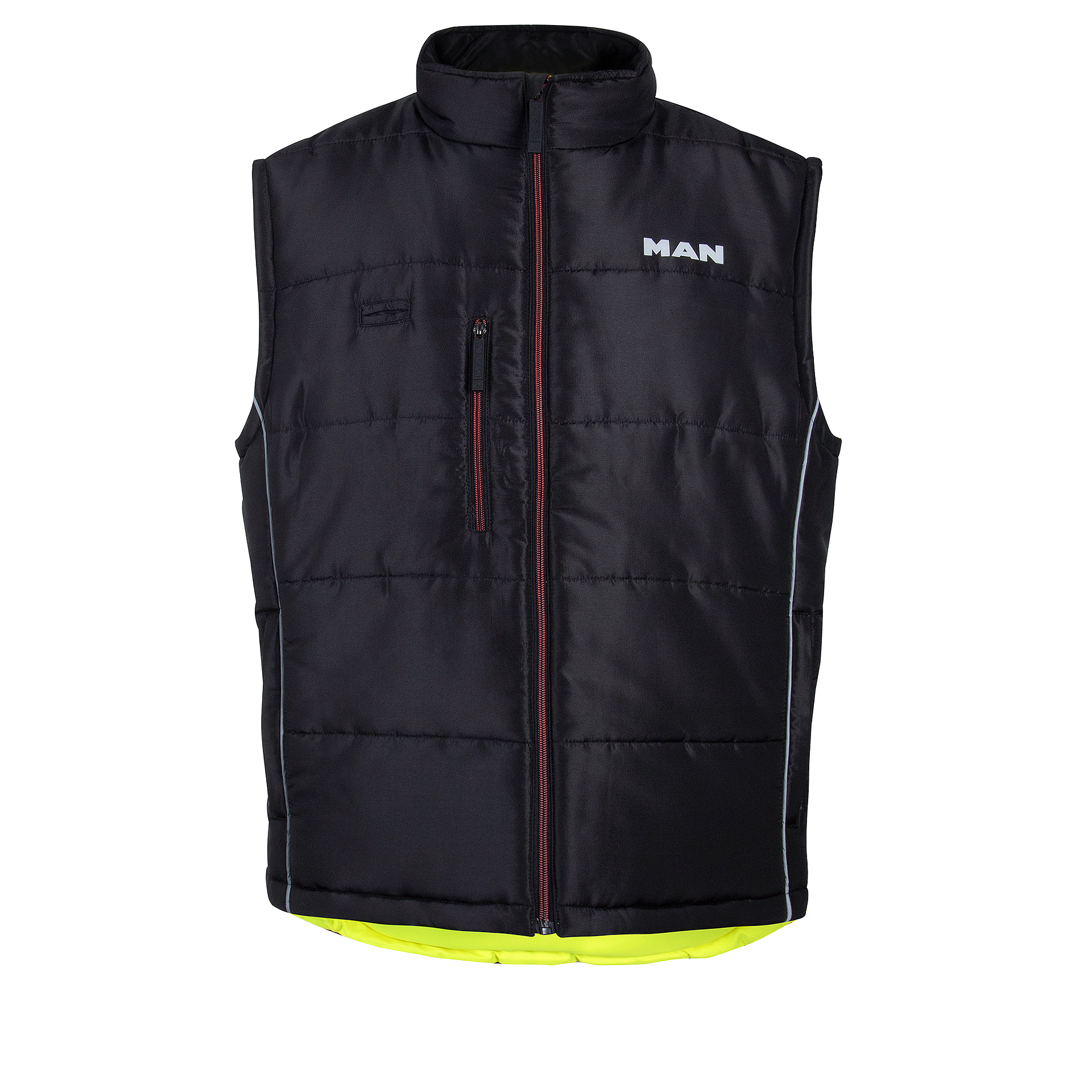 gilet réversible sécurité homme avec col montant