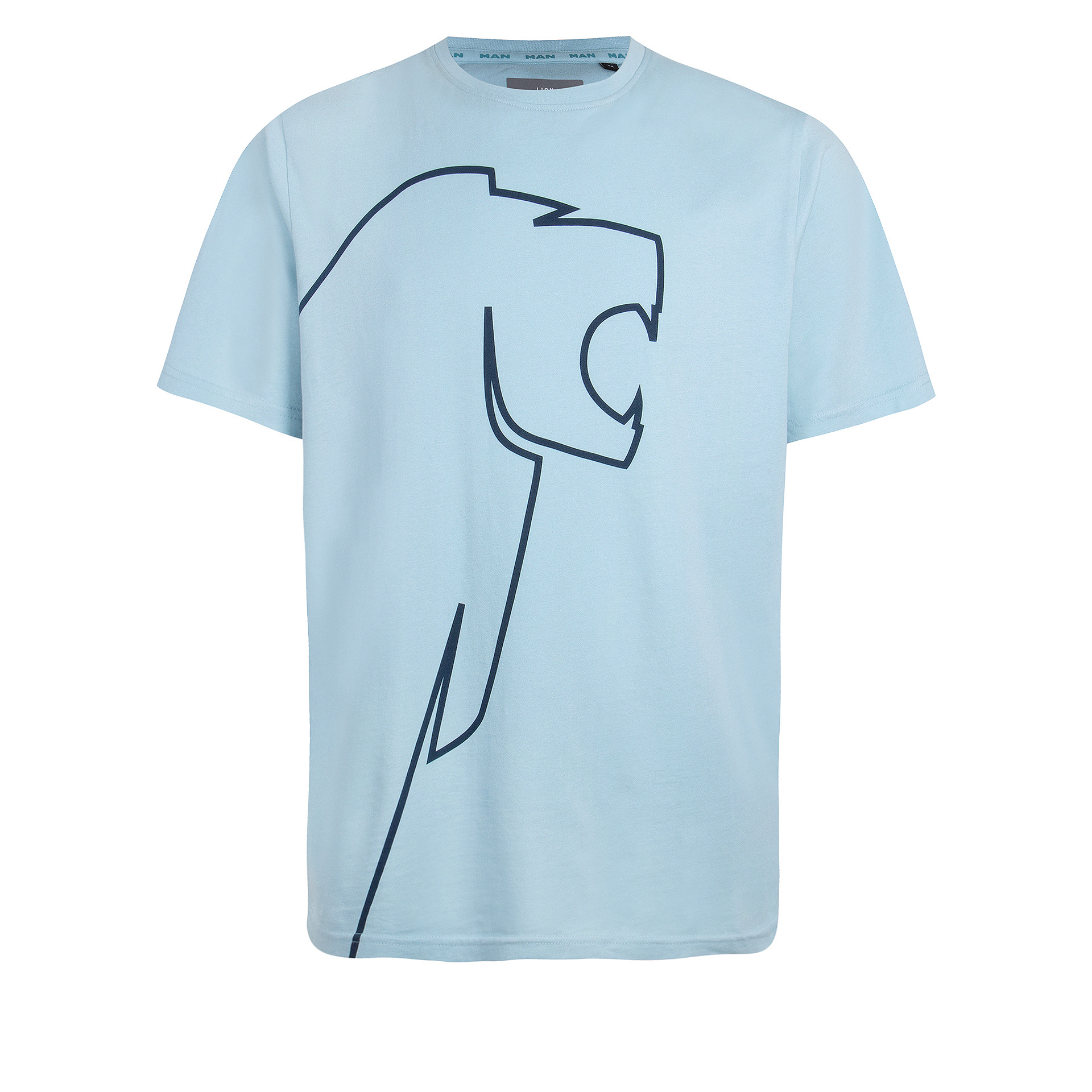 MAN Lion Collection Men's T-shirt Lion arctic blue