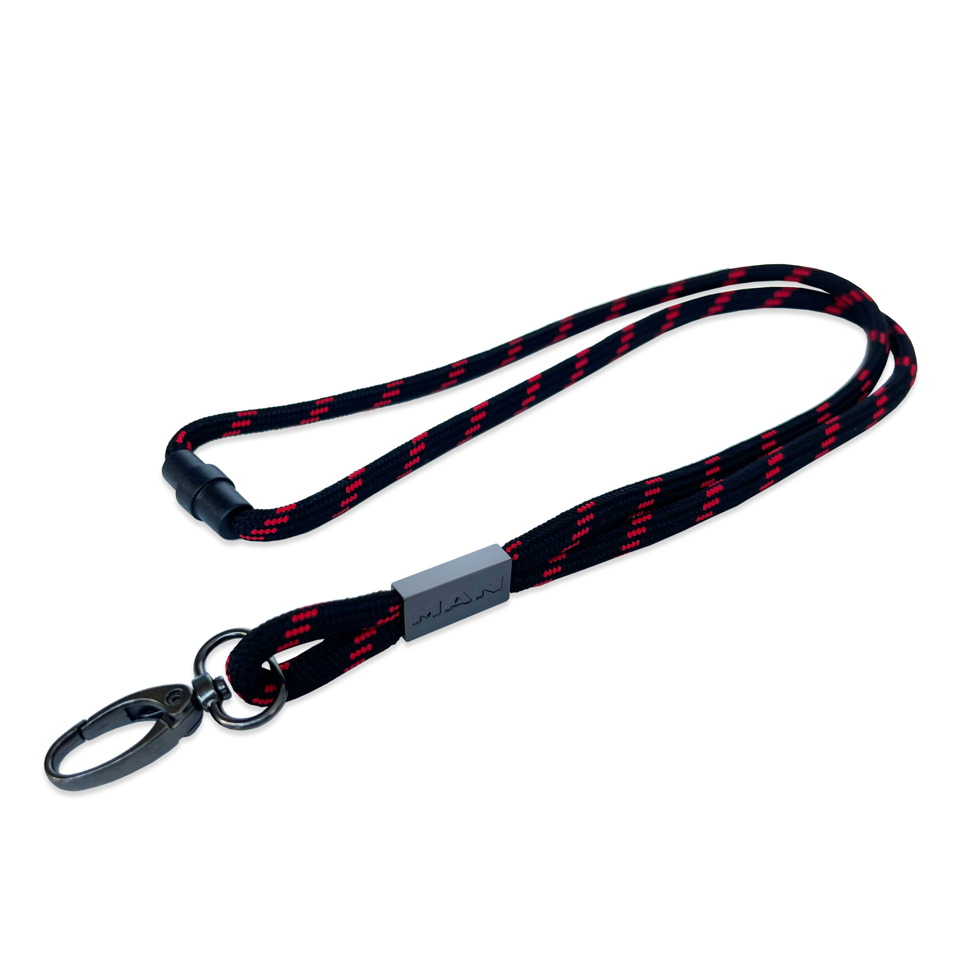 MAN Lanyard Kordel rot-schwarz