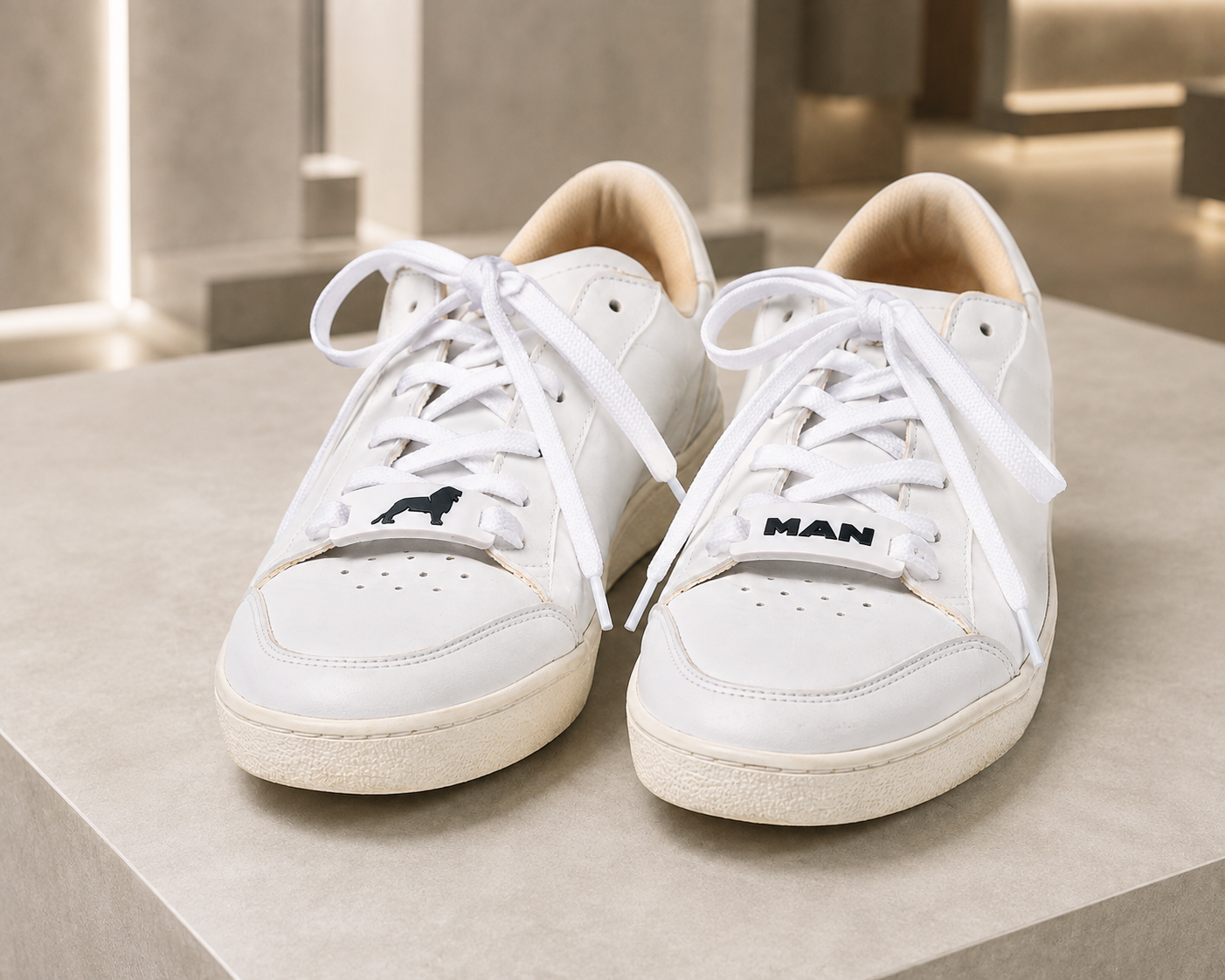 Shoelace Tag Set: MAN Logo & Lion