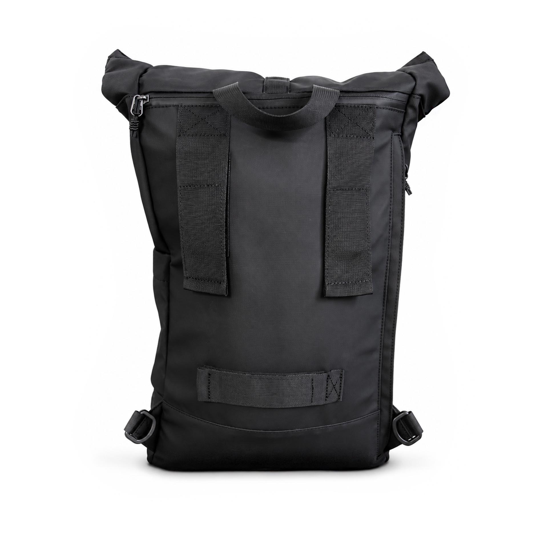 Sac à dos à fermeture enroulable, noir