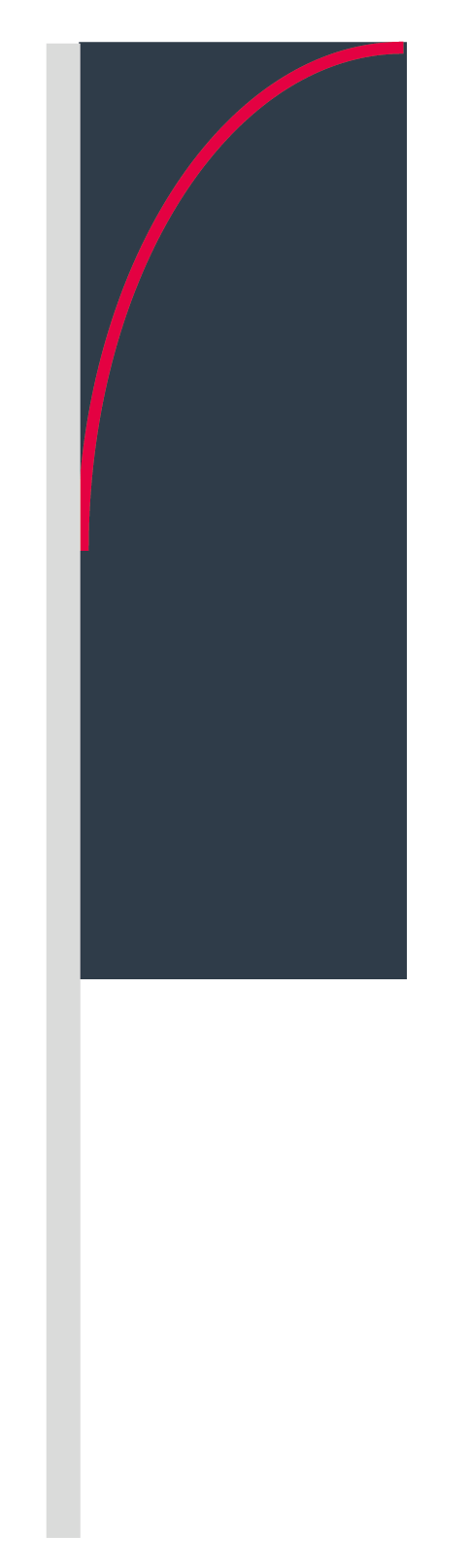 MAN Drapeau "TopUsed" 450x150cm: avec ourlet pour tige carbone TopVision