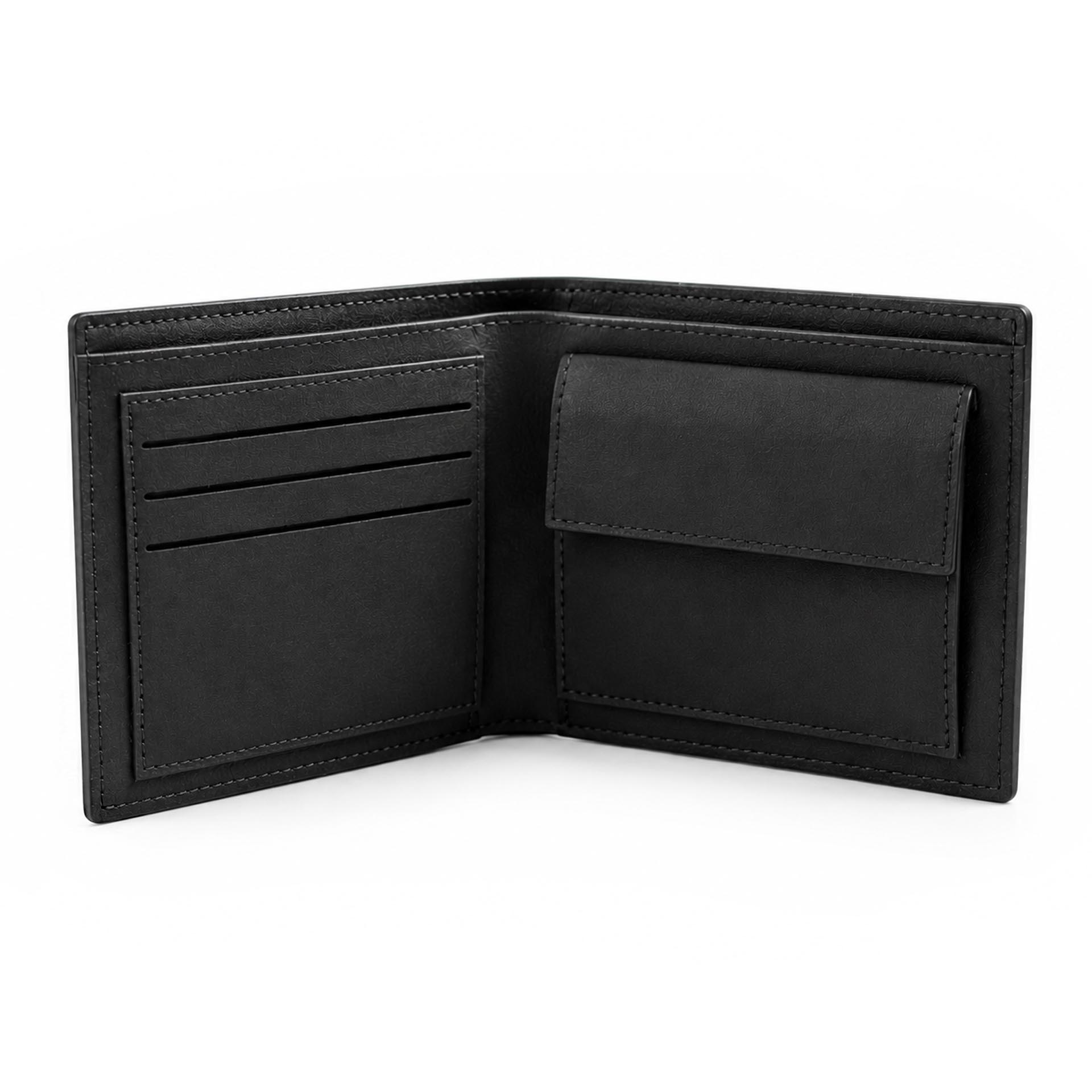 Brown microfiber velour wallet