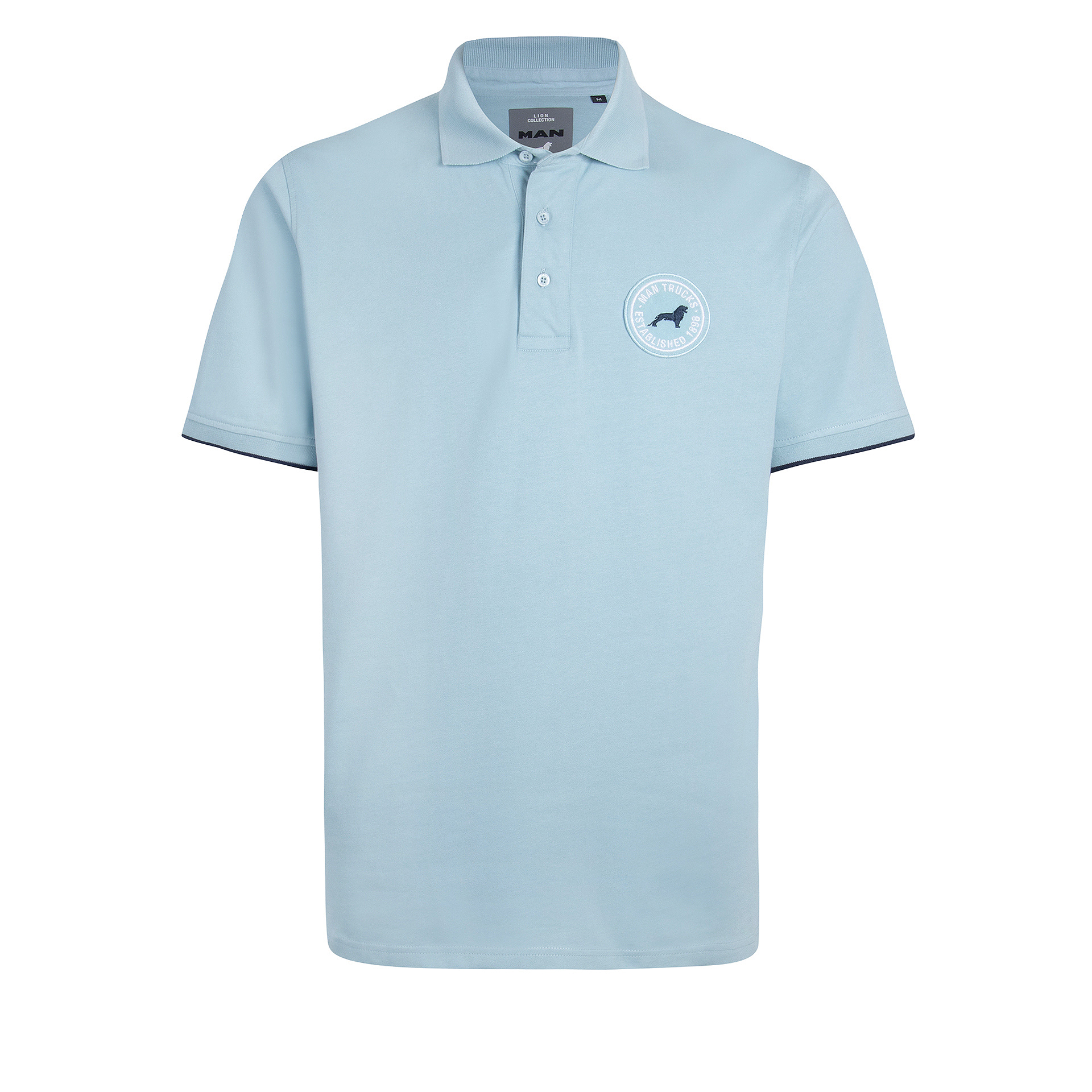 MAN Lion Collection Men's polo shirt arctic blue