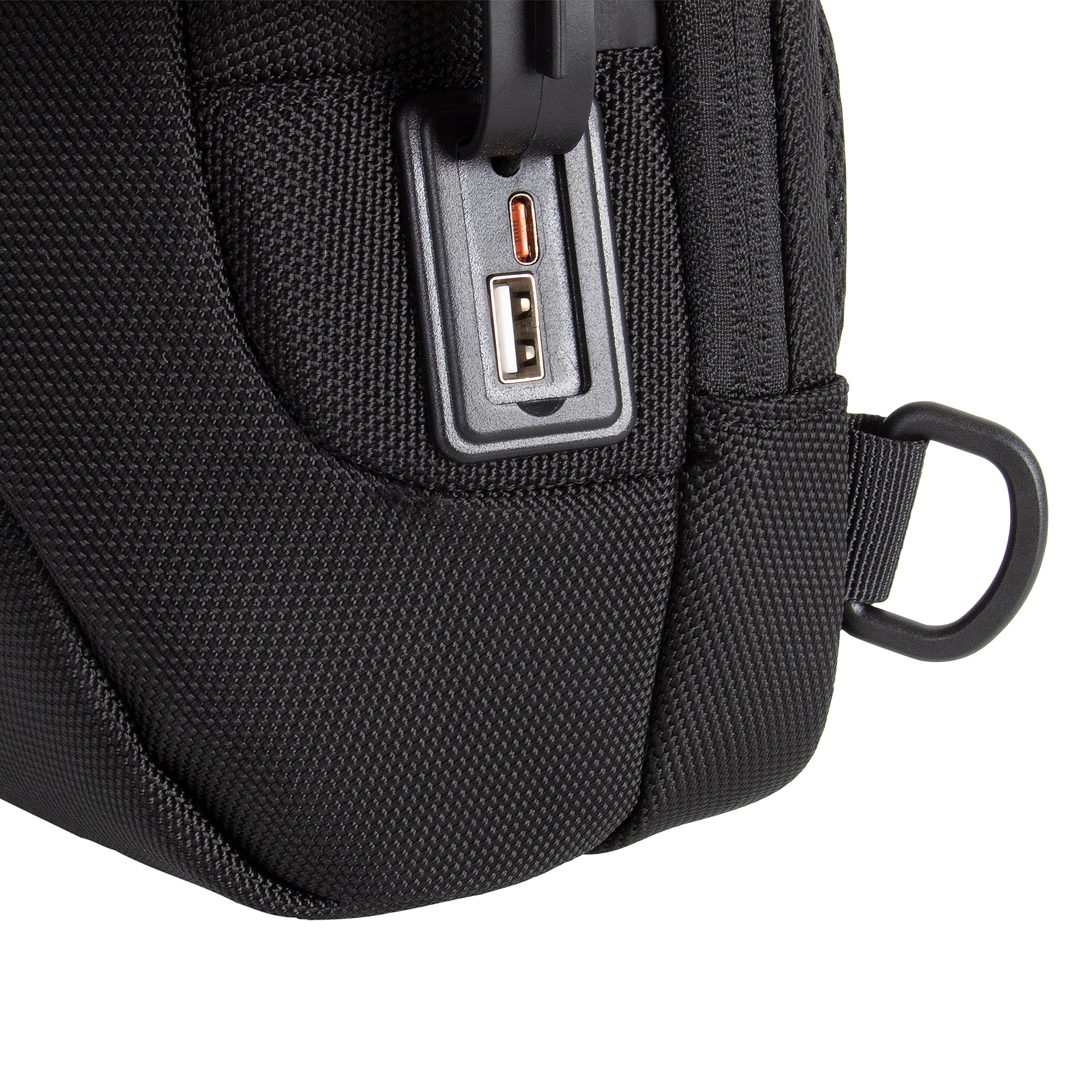 Shoulder bag crossbody with safety lock black