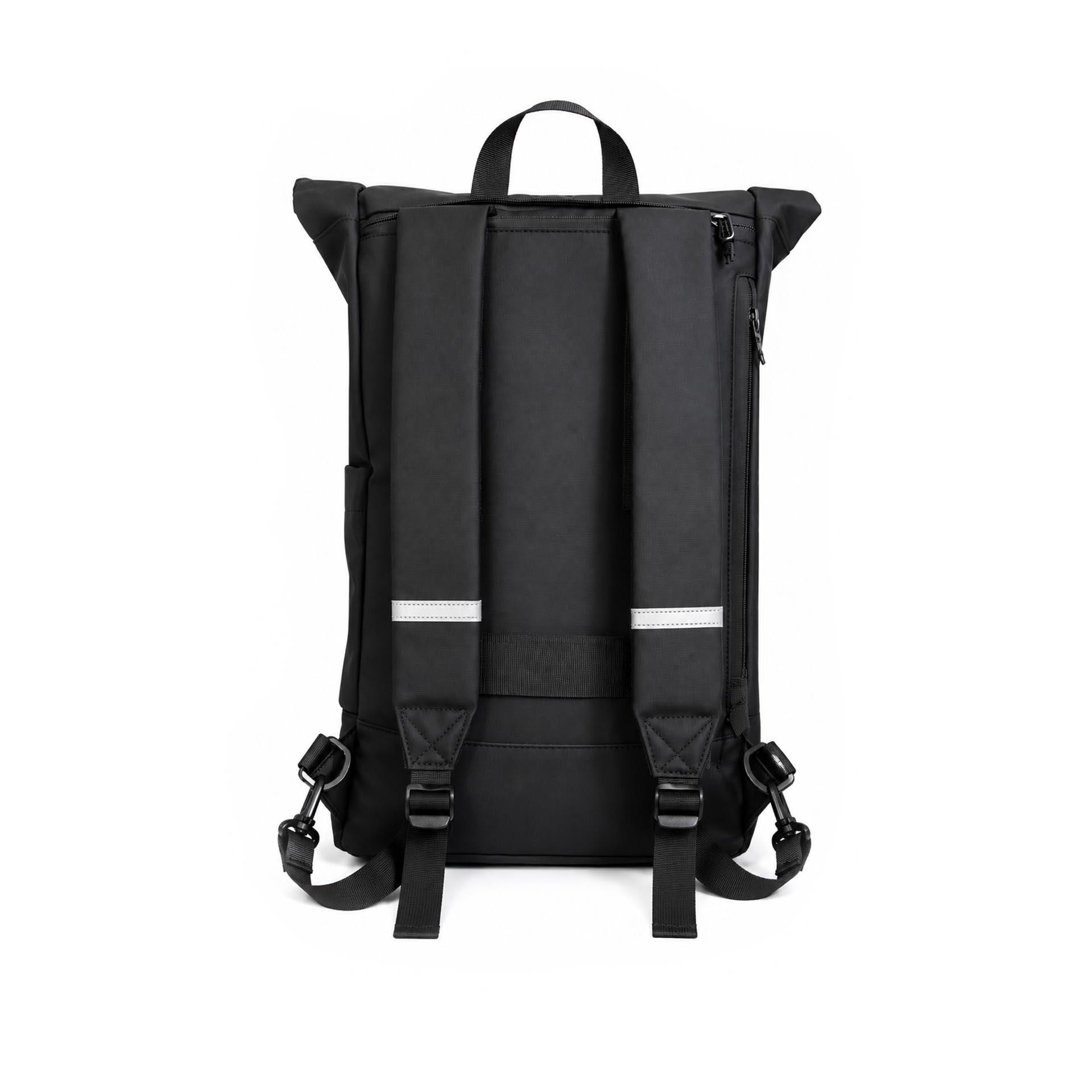 Sac à dos à fermeture enroulable, noir